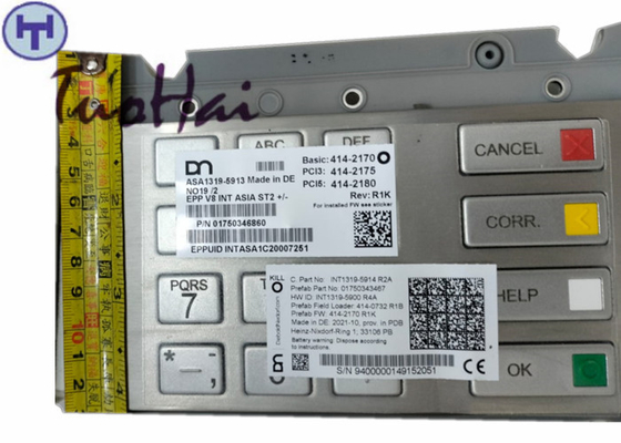 01750343467 original do teclado do PPE V8 INT2 ÁSIA ST2+/-A2 das peças de Wincor ATM